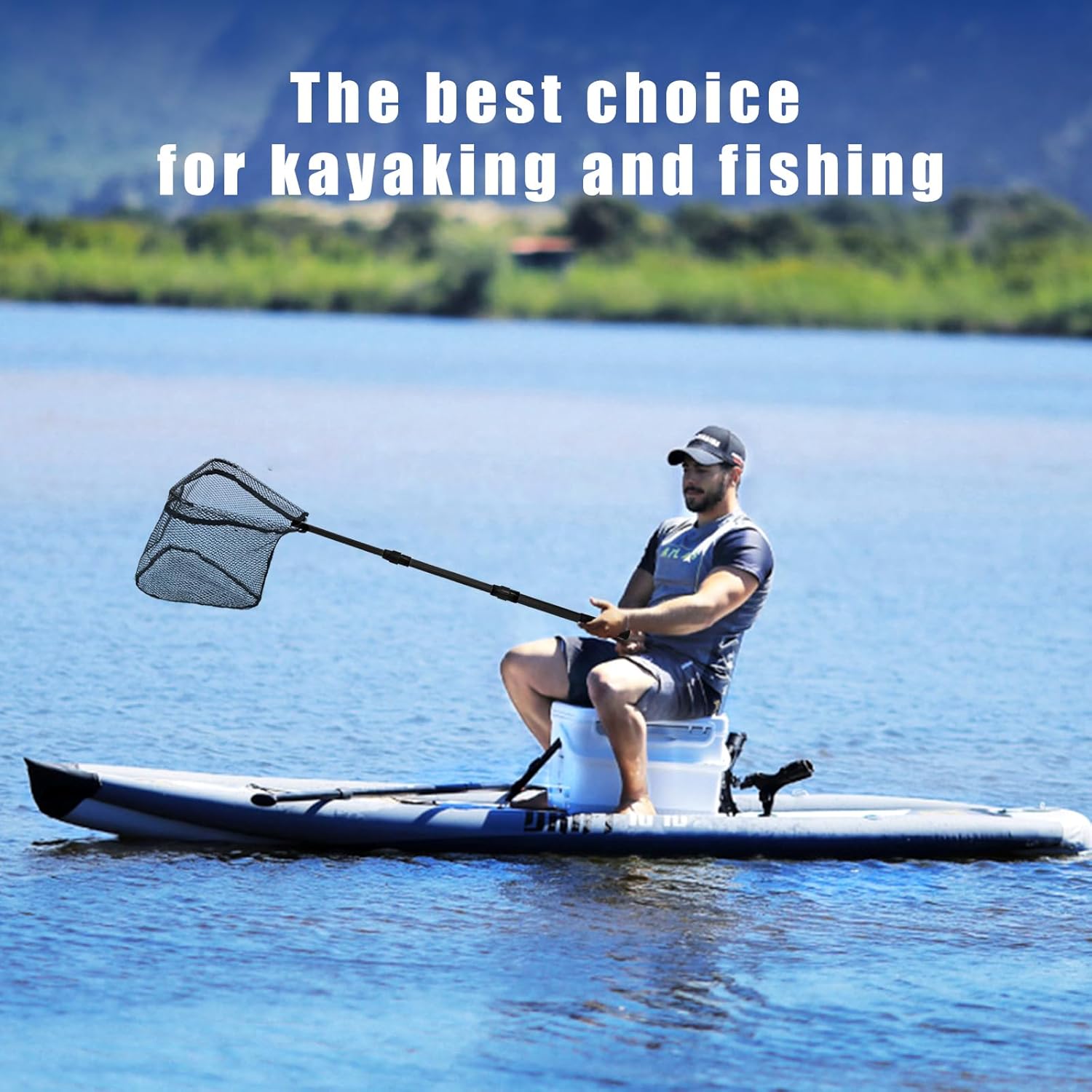 Fishing Net with Handle, Rubber Coated Landing Net with Foldable Aluminum Frame, Minnow Net, Small Fishing Net, Easy Transportation Storage for Kayak, Fly, Catfish, Bass, Trout Fishing - Image 7