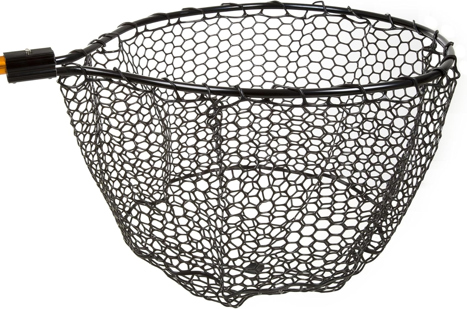 Landing Fish Net - Angler Tool with Clear Rubber Mesh Netting and Wooden Handle - Fly Fishing Equipment for Catch and Release by Wakeman - Image 3